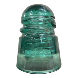 Antique Hemingray Teal Glass Insulator For Sale
