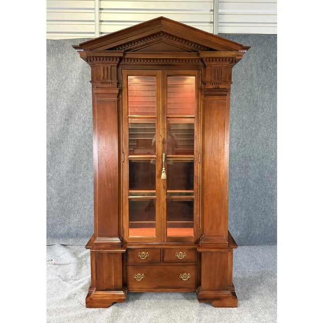 American Vintage Hickory Chair William E. Poole Collection China Cabinet For Sale - Image 3 of 14