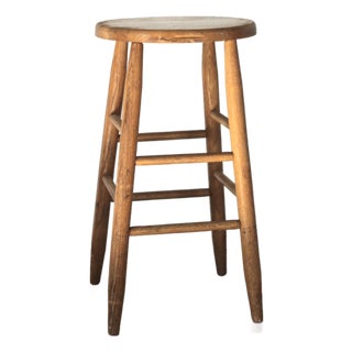 Vintage Handmade Farmhouse Stool For Sale