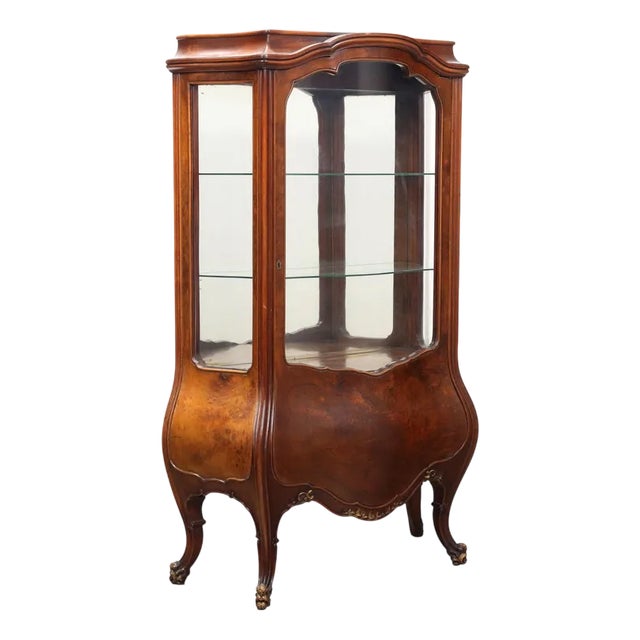 Showcase in Mahogany and Glass For Sale