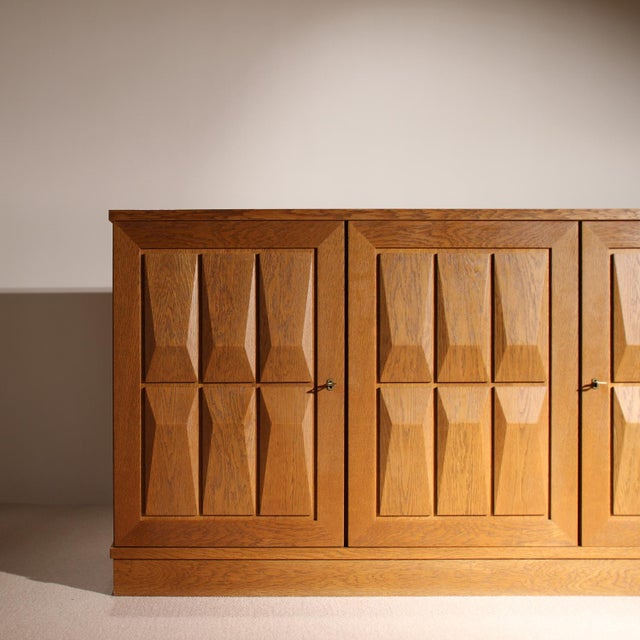 Brutalist Oak Sideboard by Gerhard Bartels, Germany, 1970s For Sale - Image 12 of 17