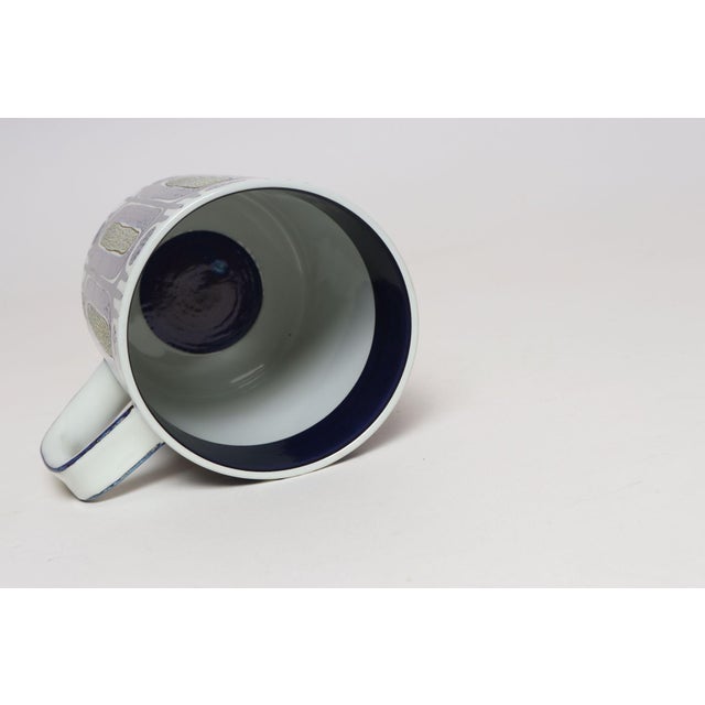 Blue Danish Ceramic Fajence Oversized "Tenera" Mug / Vase German by Royal Copenhagen For Sale - Image 8 of 18