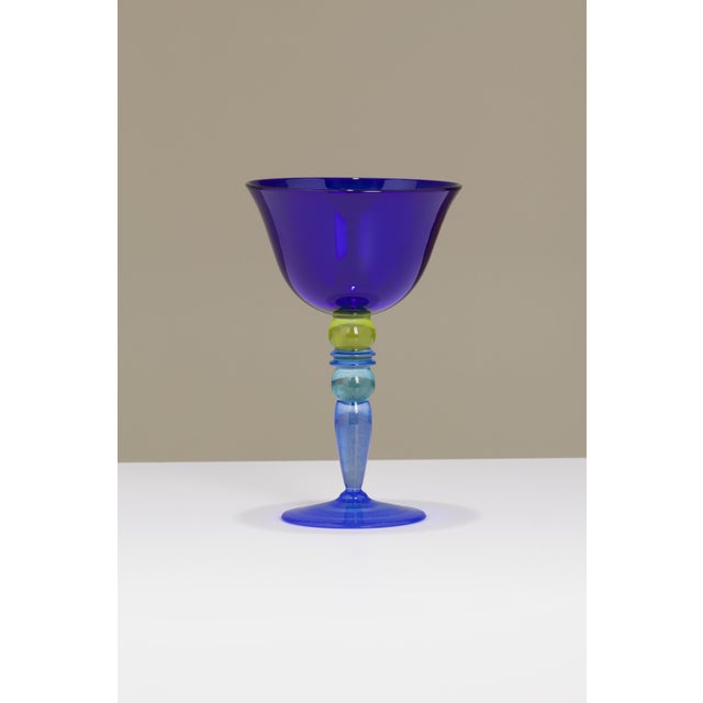 Blue Yuppie Glass by Anja Kjær and Darryle Hinz, 1994 For Sale - Image 8 of 8