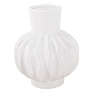 Herring Bulbous Abstract Vase- Small For Sale