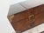 Brown 1980s Vintage Ralph Lauren Style Leather Suitcase Console Table With Brass Accents & Metal Base For Sale - Image 8 of 17