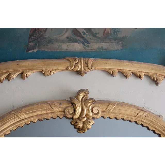 Mid 18th Century French 18th Century Louis XV Period Trumeau Mirror For Sale - Image 5 of 8