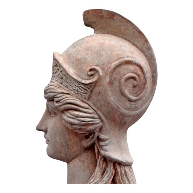 Herma of Athena in Terracotta, 1900s For Sale