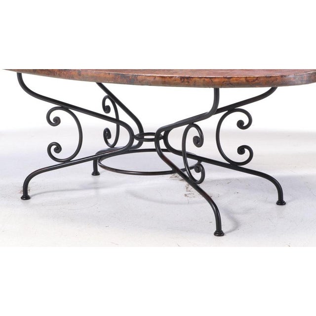 Arhaus Large Copper and Metal Dining Table Chairish