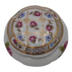 Lidded Limoges Circular Trinket Box