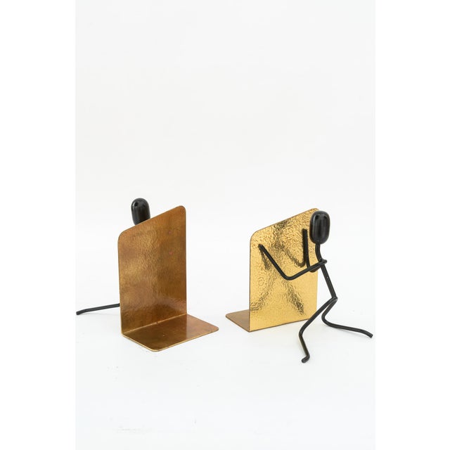 Vintage Hammered Bookends, 1950s, Set of 2 For Sale - Image 9 of 15