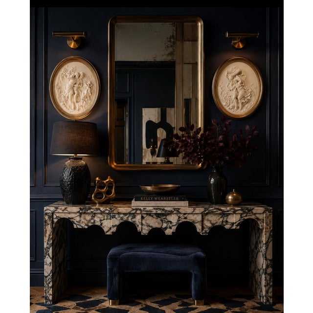Alexander Backer Pair of Vintage & Sculptural, Neoclassical Figural High Relief Wall Plaques – 13” X 16” Each Grandmillennial, Palm Beach Regency, French - See Pics! For Sale - Image 4 of 9