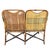 Restored Aesthetic Movement Tiger & Tortoise Bamboo Bench Settee W/ Woven Seat For Sale - Image 4 of 8