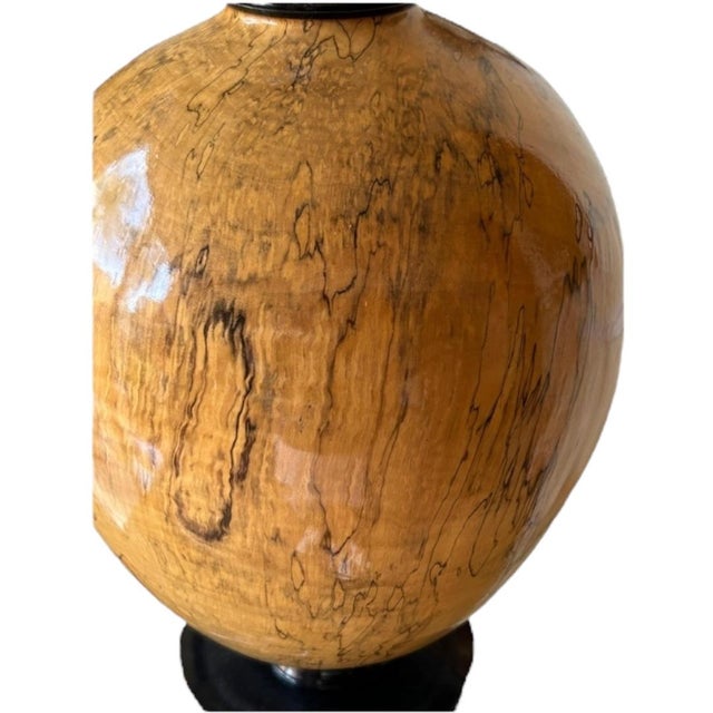 2000 - 2009 Vintage 2007 John Malcolm Spalted Red Maple Sculpture Vessel For Sale - Image 5 of 9