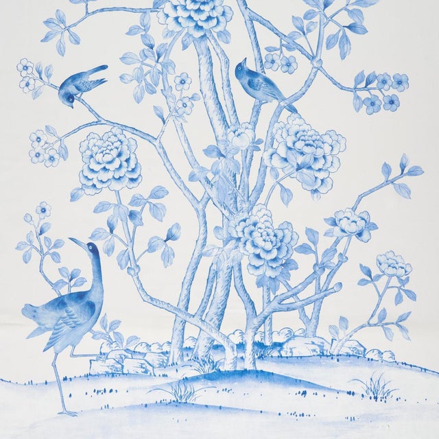 Contemporary SAMPLE - Schumacher X Mary McDonald Chinois Palais Fabric In Porcelain For Sale - Image 3 of 6