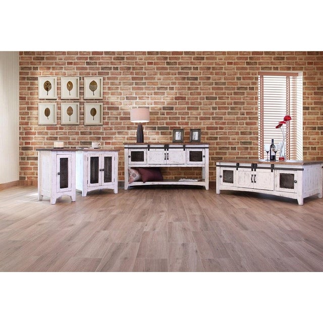Greenview Collection: Solid wood furniture with rustic and refined industrial details and finishes Two sliding doors and...