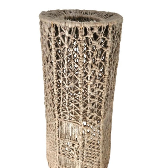 Ceramic and Macramé Vase Lamp, 1970s For Sale - Image 9 of 12