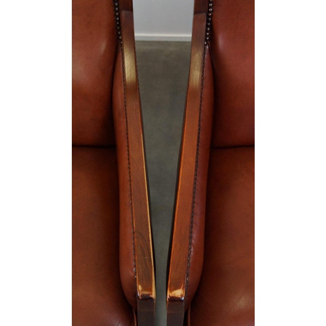 Art Deco Cognac-Colored Armchairs, Set of 4 For Sale - Image 10 of 18