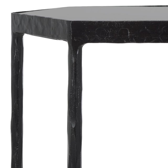 Spritely Home Galvin Marble Top Drink Table in Black with Black Marble Top For Sale - Image 4 of 8