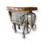 Vintage Bar Table Design Big Elephant with 2 Heads in Plaster with iron inside Terracotta Color Marble Top