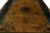 1920s Antique Chinese Art Deco Wool Rug With Medallion and Indigo Floral Borders 9x11 For Sale - Image 5 of 10