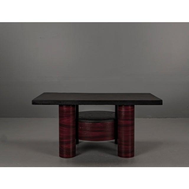 Stoa Tables and Shelf with Slate Tops, 1980s, Set of 3 For Sale - Image 14 of 18