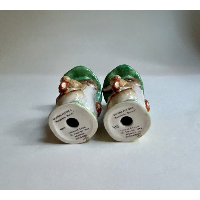 Pair Beswick "Benjamin Bunny" Porcelain Figurines, C. 1970's For Sale - Image 16 of 18