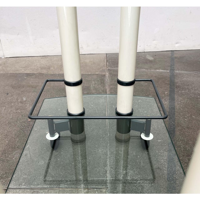 Postmodern Italian Glass and Metal Bar Trolley from Metalnova, 1980s For Sale - Image 9 of 18