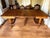 Brown 1930s Solid Oak Dining Table With 3 Extensions For Sale - Image 8 of 12