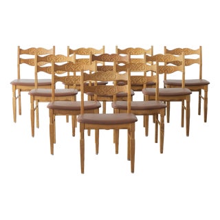 Dining Chairs by Henning Kjærnulf, 1960s, Set of 10 For Sale