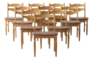 Dining Chairs by Henning Kjærnulf, 1960s, Set of 10
