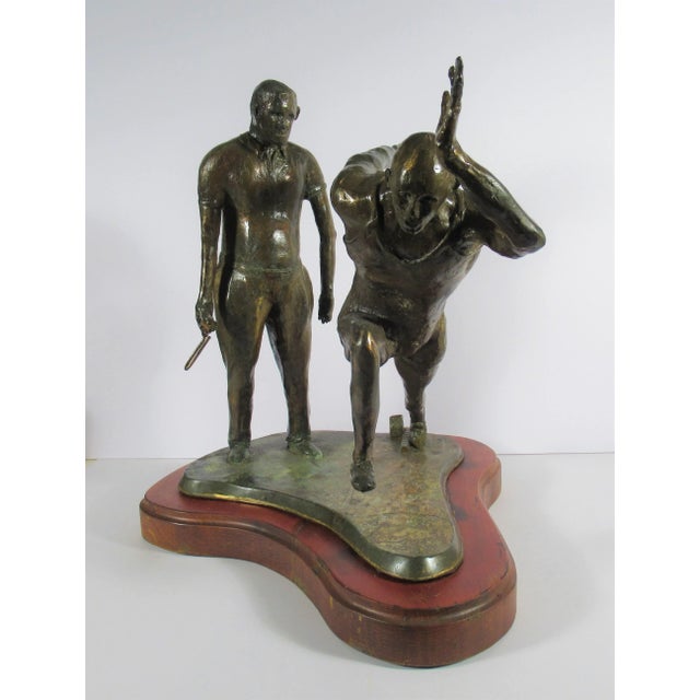 Realism Kenneth Johnson, The Athlete and his Coach, Circa 1980 For Sale - Image 3 of 7