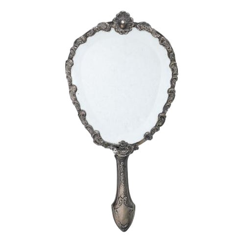 Silver Hand Mirror For Sale