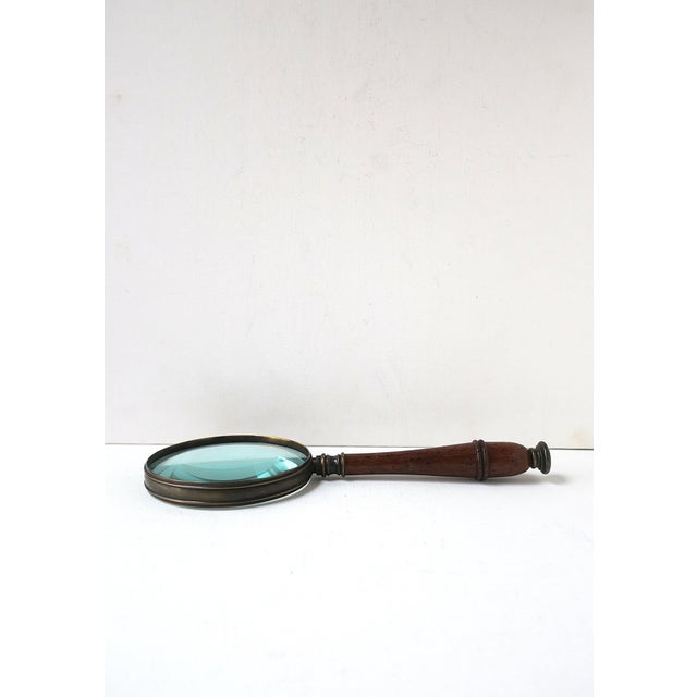 Wood Late 20th Century Magnifying Glass For Sale - Image 7 of 11