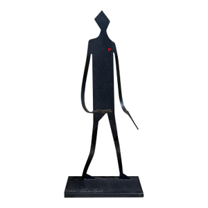 1990s Sculpted Wine Bottle Holder Pierre by Claudine Buell