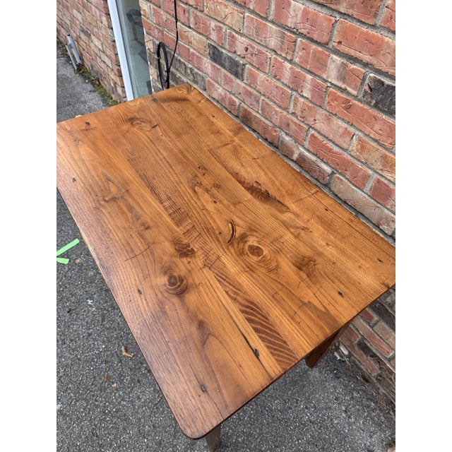 French Oak Side Table With Drawer For Sale - Image 4 of 8