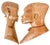 Vintage Wooden Carved African Man & Woman Wall Hanging Sculptures, Set of 2 For Sale
