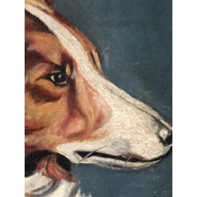 Portraiture Antique Original Dog Oil Painting, 19th Century Dog Portrait For Sale - Image 3 of 11