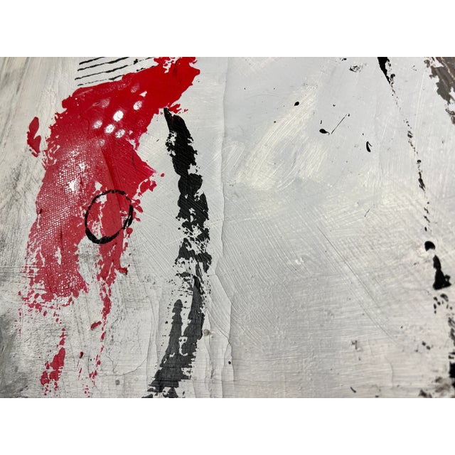 White Heavy Texture Oil on Canvas For Sale - Image 8 of 10