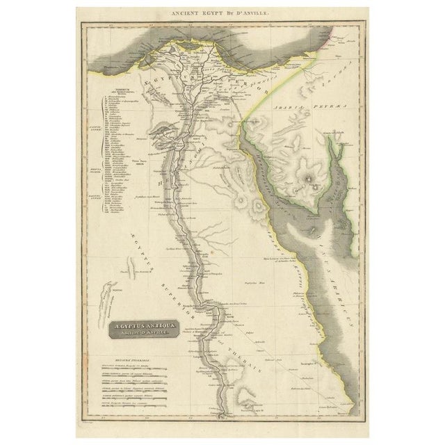 Egypt Nile Valley Map by Danville, 1765 For Sale - Image 9 of 9