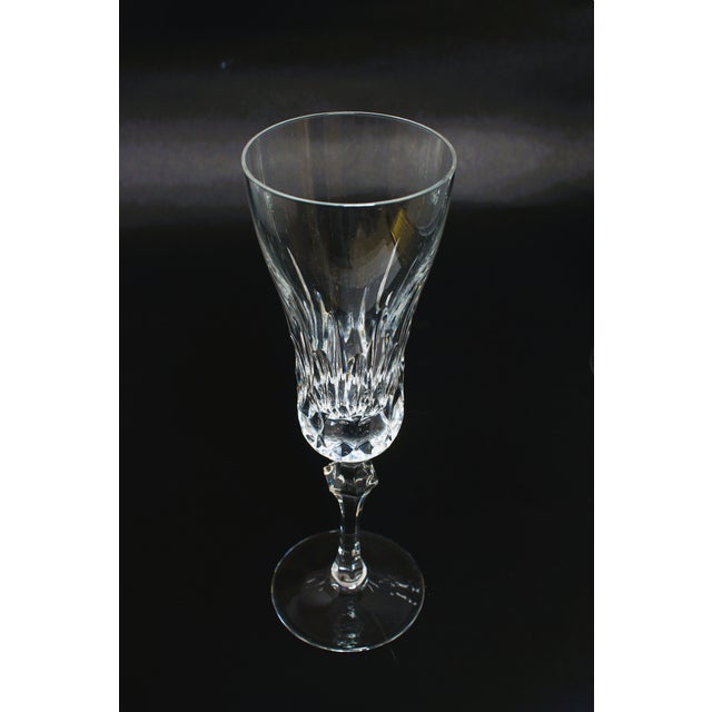 Tall Crystal Champagne Glasses, 1890s, Set of 6 For Sale - Image 5 of 10