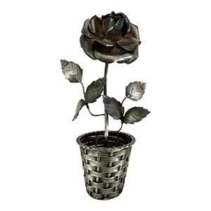 Sterling Janna Thomas Style Potted Flower in Basket