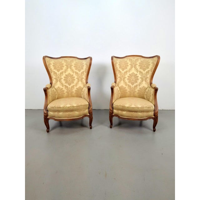 1920s Rococo Style Wingback Armchairs, 1920s, Set of 2 For Sale - Image 5 of 17