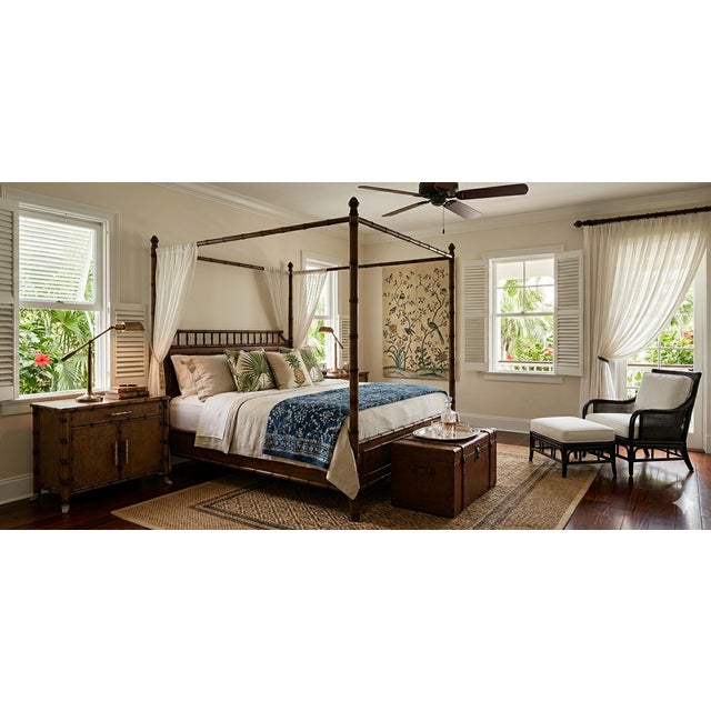 Wood 20th-C. Platt Collection Regency Style Faux Bamboo Cabinets or Side Tables or Nightstands - Pair For Sale - Image 7 of 7