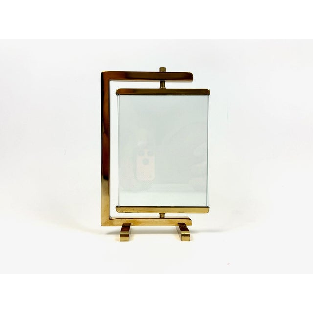 Vintage Polished Brass Picture Frame, 1970s For Sale - Image 10 of 10