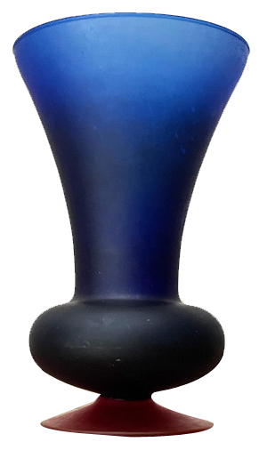 Italian Satinato Series Glass Vase attributed to Carlo Moretti, 1970s