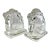 French Art Deco Molded Glass Horse Head Bookends, Circa 1930 For Sale