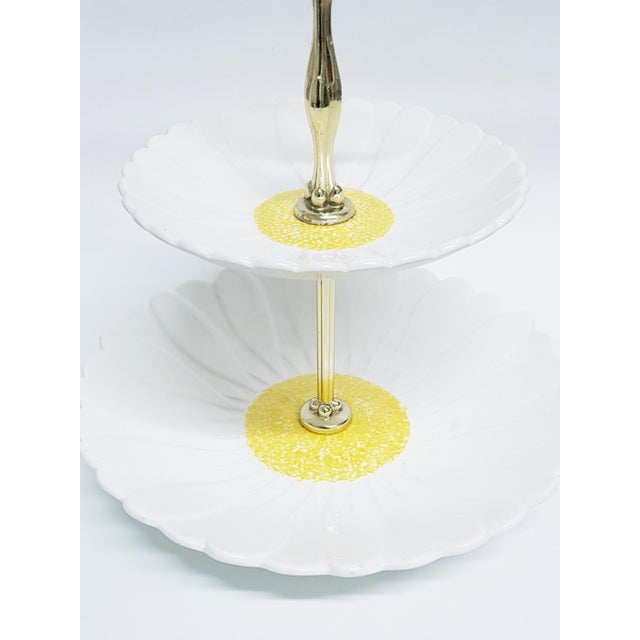 Vintage Daisy Petit Fours Server, Gien, France For Sale - Image 9 of 18