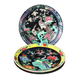 Circa 1930 Japanese Nippon Plates, Signed- Set of 3