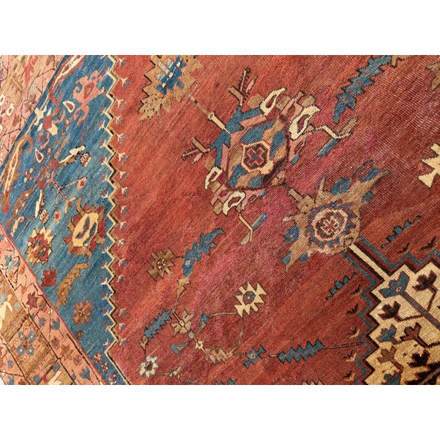 C. 1875 Persian Bakshaish Carpet 9'6" x 14'8" Antique Northwest Iran Tribal Rug For Sale - Image 13 of 18