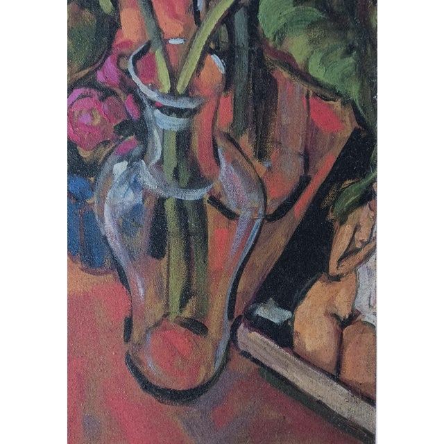 Late 20th Century Jae Dougall Oil on Board Still Life With Nude Free Shipping! For Sale - Image 4 of 8